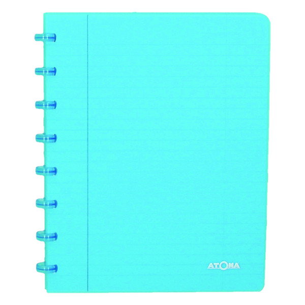 Atoma Trendy geruit schrift A5 transparant turkoois 72 vellen (5 mm) 4135708 405229 - 1