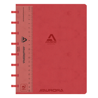 Aurora Adoc gelijnd schrift met meetlat A5 rood 72 vellen 3811.741R 330082
