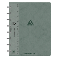 Aurora Adoc gelinieerd schrift met meetlat A5 grijs 72 vel 3811.741GRIS 330080
