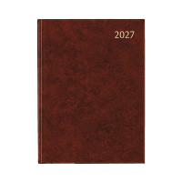 Aurora Business Florence weekagenda met halfuurindeling 2027 bordeaux (1 week per 2 pagina's) 6-talig 440173
