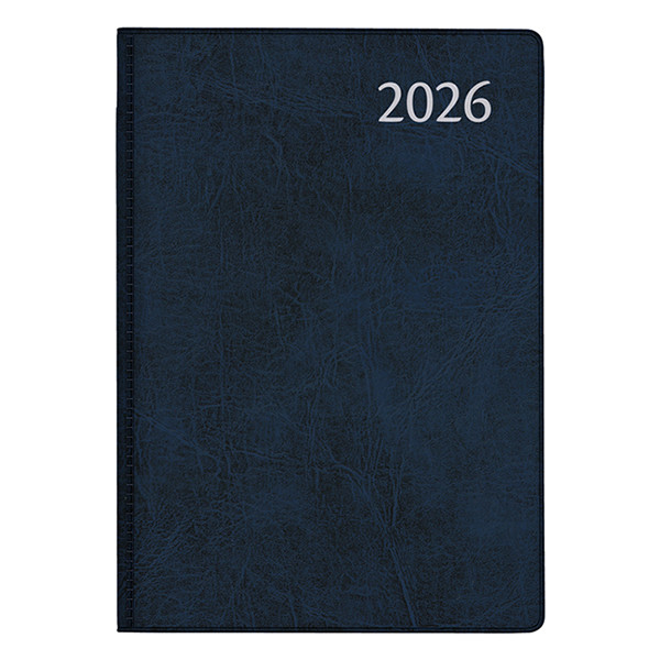 Aurora Classic7 Luna weekagenda 2026 blauw (1 week per 2 pagina) 4-talig 330150 - 1