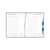 Aurora Largo de Luxe Florence dagagenda met uurindeling 2027 blauw (1 dag per pagina) 6-talig 440135 - 2