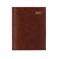 Aurora Largo de Luxe Florence dagagenda met uurindeling 2027 rood (1 dag per pagina) 6-talig 440136