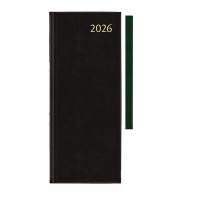 Aurora Longo Balacron dagagenda met kwartierindeling 2026 zwart (1 dag per pagina) 6-talig 330146