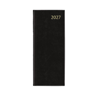 Aurora Longo Balacron dagagenda met kwartierindeling 2027 zwart (1 dag per pagina) 6-talig 440146