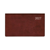 Aurora Novoplan Perl Luna weekagenda met uurindeling 2027 bordeaux (1 week per 2 pagina's) 6-talig 440155