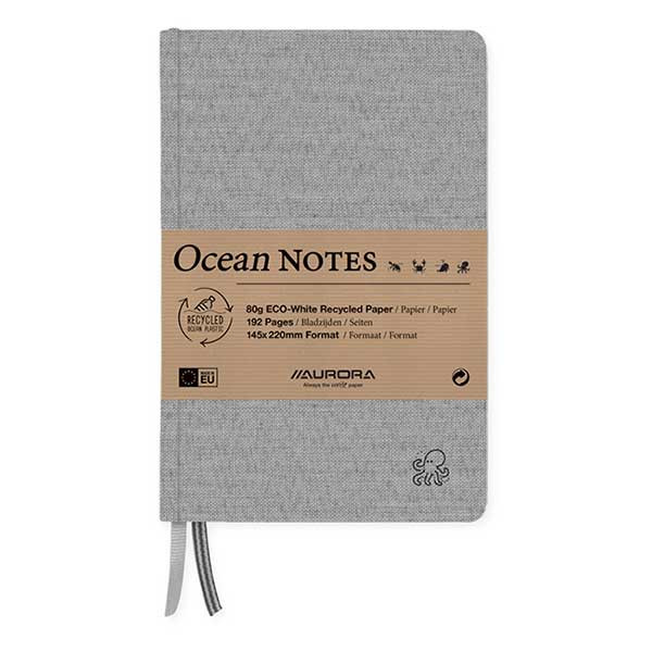Aurora Ocean notitieboek 145 x 220 mm gelijnd 96 vellen octopuszwart 2396RTZ 330070 - 1