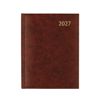 Aurora Plan-A-Week Florence weekagenda met kwartierindeling 2027 rood (1 week per 2 pagina's) 7-talig 440133