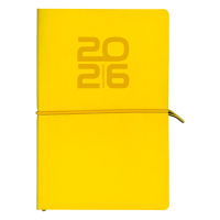 Aurora Universe Tesoro weekagenda met uurindeling 2026 geel (1 week per 2 pagina's) 6-talig 330126