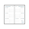 Aurora Visuplan Perl Seta weekagenda met uurindeling 2027 blauw (1 week per 2 pagina's) 6-talig 440163 - 2