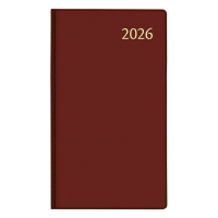 Aurora Visuplan Seta weekagenda met uurindeling 2026 bordeaux (1 week per 2 pagina's) 6-talig 330124