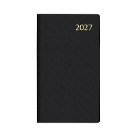 Aurora Visuplan Seta weekagenda met uurindeling 2027 zwart (1 week per 2 pagina's) 6-talig 440122