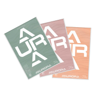 Aurora schrijfblok A4 geruit 5 mm 65 grams 100 vel assorti (10 stuks) 298394