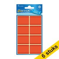 Aanbieding: 6x Avery Zweckform 59372 diepvriesetiketten 28 x 36 mm rood (40 etiketten)