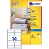 Avery J8163-100 adresetiketten A4 99,1 x 38,1 mm wit (1400 etiketten)