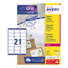 Avery L7160-100 adresetiketten A4 63,5 x 38,1 mm wit (2100 etiketten)