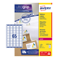 Avery L7651-100 adresetiketten A4 38,1 x 21,2 mm wit (6500 etiketten) L7651-100 212100