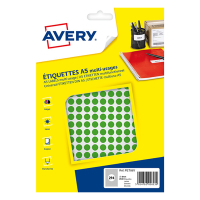 Avery PET08V markeringspunten Ø 8 mm groen (2940 etiketten) AV-PET08V 212707