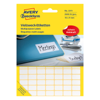 Avery Zweckform 3311 multifunctionele etiketten 16 x 9 mm wit (2646 etiketten) 3311 212150