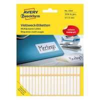 Avery Zweckform 3322 multifunctionele etiketten 37 x 5 mm wit (1976 etiketten) 3322 212174