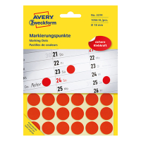 Avery Zweckform 3374 markeringspunten Ø 18 mm rood (1056 etiketten) 3374 212364
