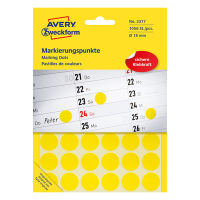 Avery Zweckform 3377 markeringspunten Ø 18 mm geel (1056 etiketten) 3377 212376