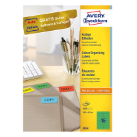 Avery Zweckform 3454 universele etiketten A4 105 x 37 mm groen (1600 etiketten) 3454 212086