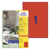 Avery Zweckform 3470 universele etiketten 210 x 297 mm rood (100 etiketten)