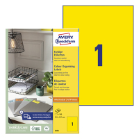 Avery Zweckform 3473 universele etiketten 210 x 297 mm geel (100 etiketten) 3473 212252