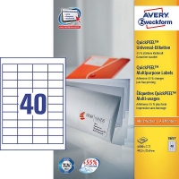 Avery Zweckform 3657 universele etiketten A4 48,5 x 25,4 mm wit (4000 etiketten) 3657 212026