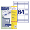 Avery Zweckform 3667 universele etiketten A4 48,5 x 16,9 mm wit (6400 etiketten)