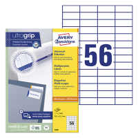 Avery Zweckform 3668 universele etiketten A4 52,5 x 21,2 mm wit (5600 etiketten) 3668 212030