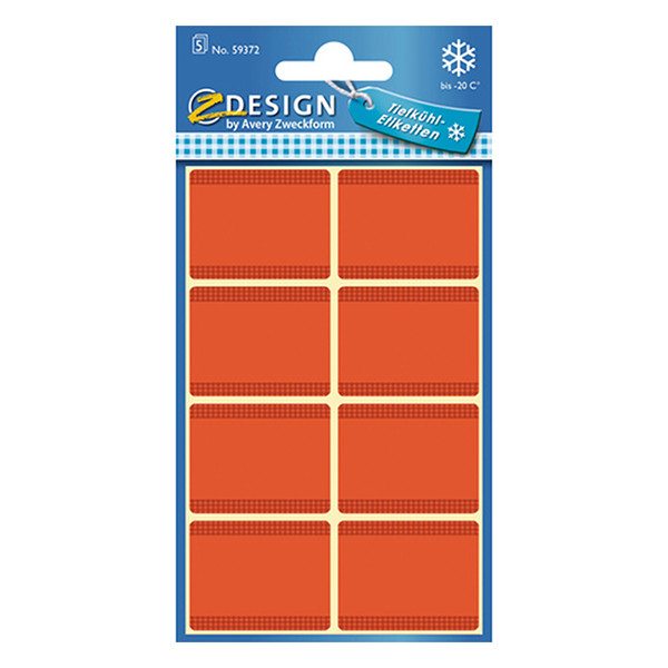 Avery Zweckform 59372 diepvriesetiketten 28 x 36 mm rood (40 etiketten) AV-59372 212653 - 1