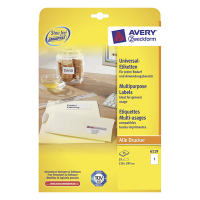 Avery Zweckform 6119 universele etiketten A4 210 x 297 mm wit (25 etiketten) 6119 212631