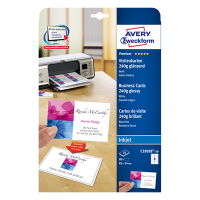 Avery Zweckform C32028-10 visitekaarten glanzend wit 85 x 54 mm (80 stuks) C32028-10 212786