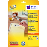 Avery Zweckform L4736-25 multifunctionele etiketten A4 45,7 x 21 mm wit (1200 etiketten)