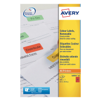 Avery Zweckform L6034-20 verwijderbare etiketten A4 63,5 x 33,9 mm rood (480 etiketten) L6034-20 212756