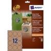 Avery Zweckform L7106-20 productetiketten rond Ø 60 mm bruin-karton kleur (240 etiketten)