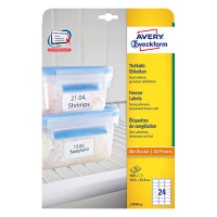 Avery Zweckform L7970-25 diepvriesetiketten 63,5 x 33,9 mm (600 etiketten) L7970-25 212658