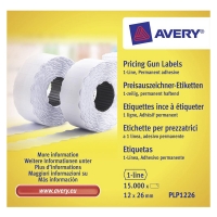 Avery Zweckform PLP1226 prijstangetiketten 26 x 12 mm wit (15.000 etiketten) AV-PLP1226 212665