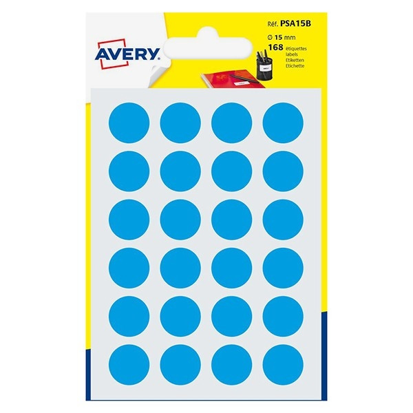 Avery Zweckform PSA15B markeringspunten Ø 15 mm lichtblauw (168 etiketten) AV-PSA15B 212718 - 1
