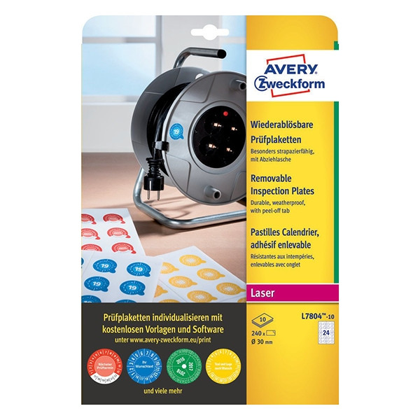 Avery Zweckform keuringszegels afneembaar 30 mm (240 etiketten) AV-L7804-10 212683 - 1