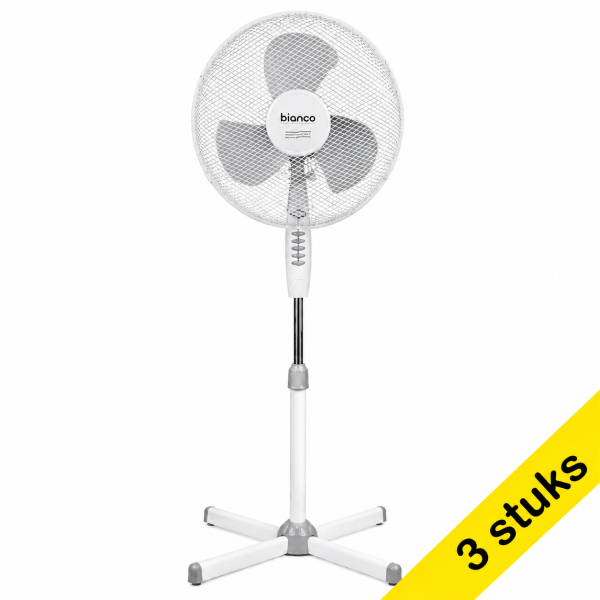 Aanbieding: 3x Bianco ventilator staand wit 461401 - 1