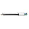 BIC 4 Colours Shine balpen zilver