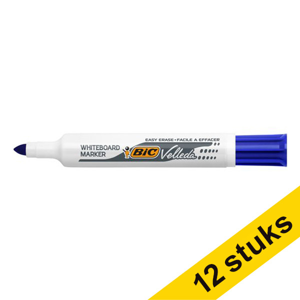 Aanbieding: 12x BIC Velleda 1711 whiteboard marker blauw (0,6 mm rond) 240452 - 1