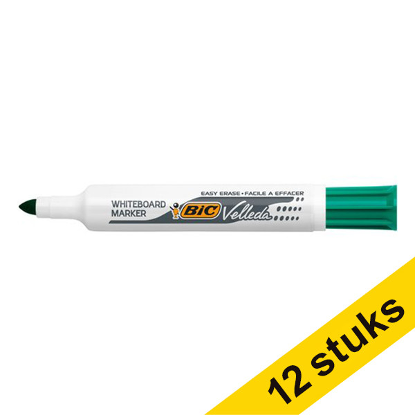 Aanbieding: 12x BIC Velleda 1711 whiteboard marker groen (0,6 mm rond) 240455 - 1