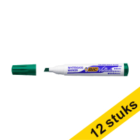 Aanbieding: 12x BIC Velleda 1751 whiteboard marker groen (3,7 - 5,5 mm beitel)