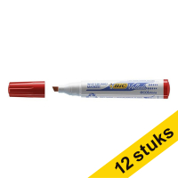 Aanbieding: 12x BIC Velleda 1751 whiteboard marker rood (3,7 - 5,5 mm beitel)