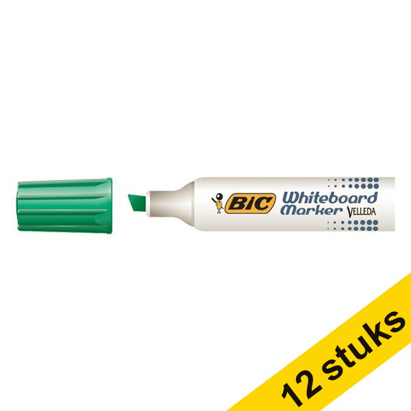 Aanbieding: 12x BIC Velleda 1781 whiteboard marker groen (3 - 6 mm schuin) 262352 - 1