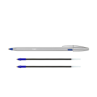 BIC Cristal Re'New balpen blauw + 2 navullingen 997202 240425